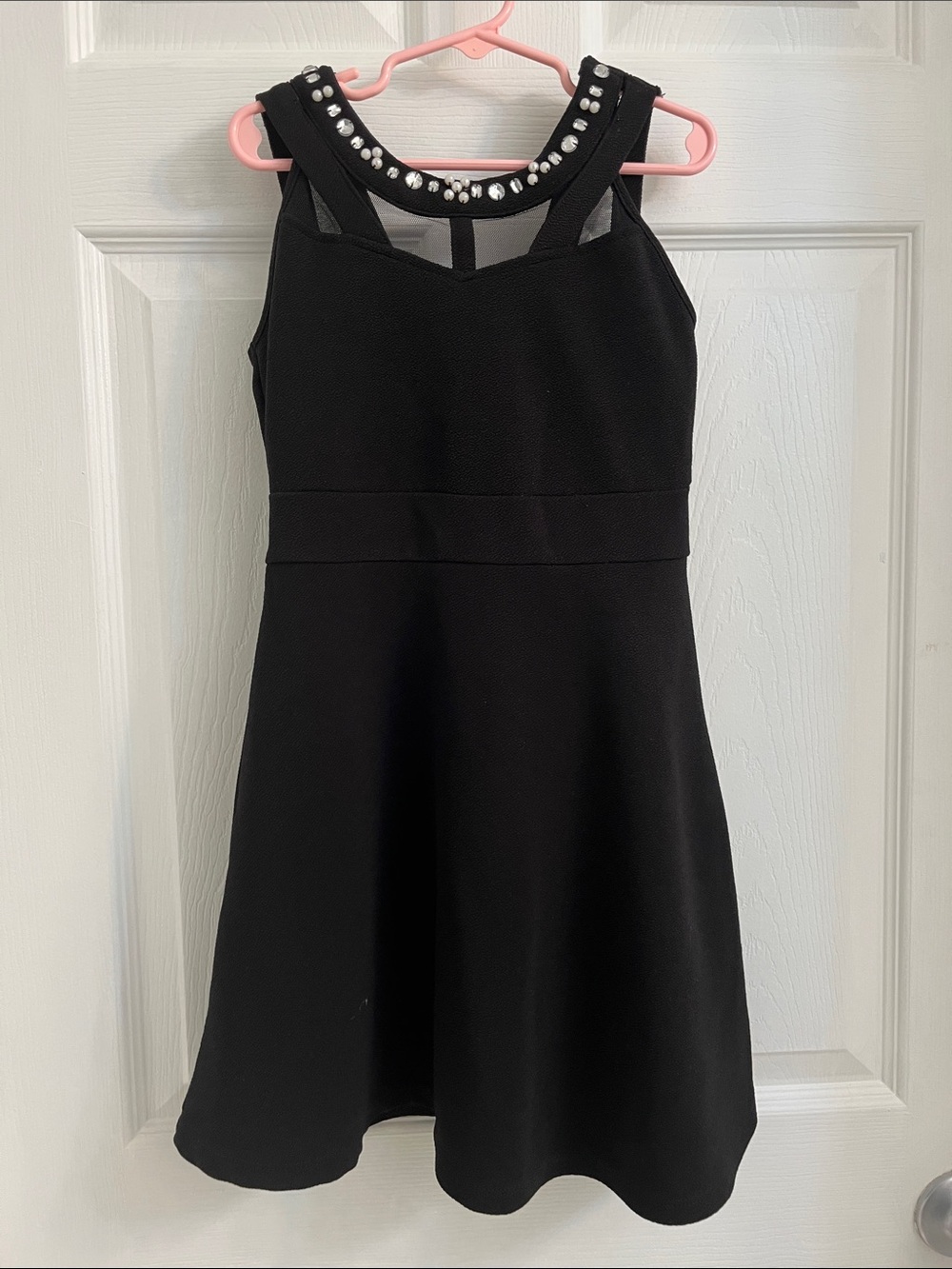 The Children's Place Black Jewel-Neck Fit & Flare Dress